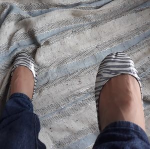Zebra print glitter mossimo flats